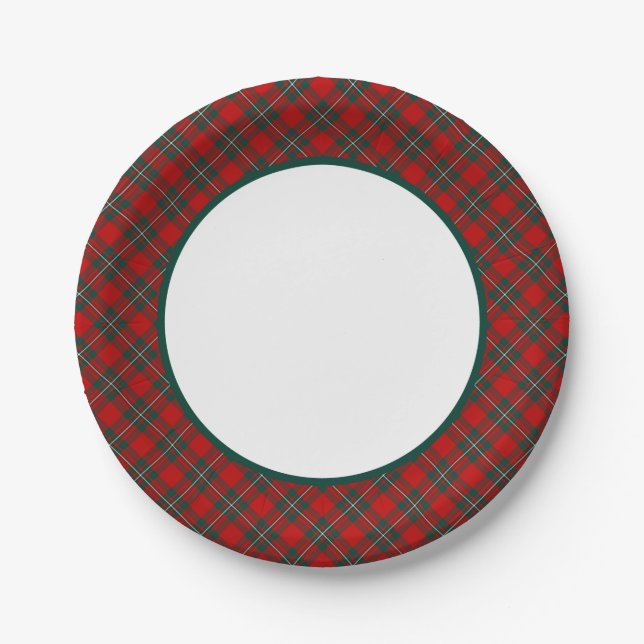 MacGregor Clan Tartan Border Paper Plate (Front)