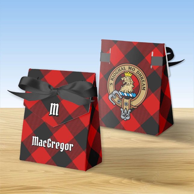 MacGregor Crest over Rob Roy Tartan Favour Box (Creator Uploaded)