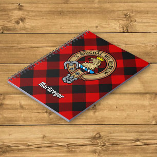 MacGregor Crest over Rob Roy Tartan Notebook