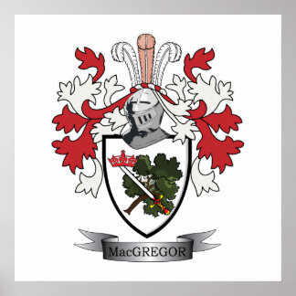 MacGregor Family Crest Coat of Arms Poster
