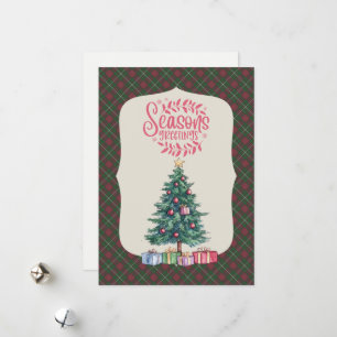 MacGregor Hunting Scottish Tartan Christmas Holiday Card