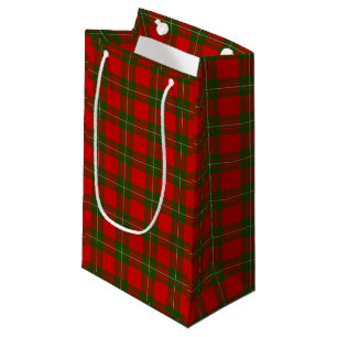MacGregor red green clan tartan plaid Small Gift Bag