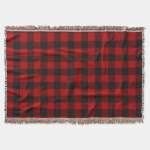 MacGregor   Rob Roy   Buffalo Plaid Red Tartan Throw Blanket