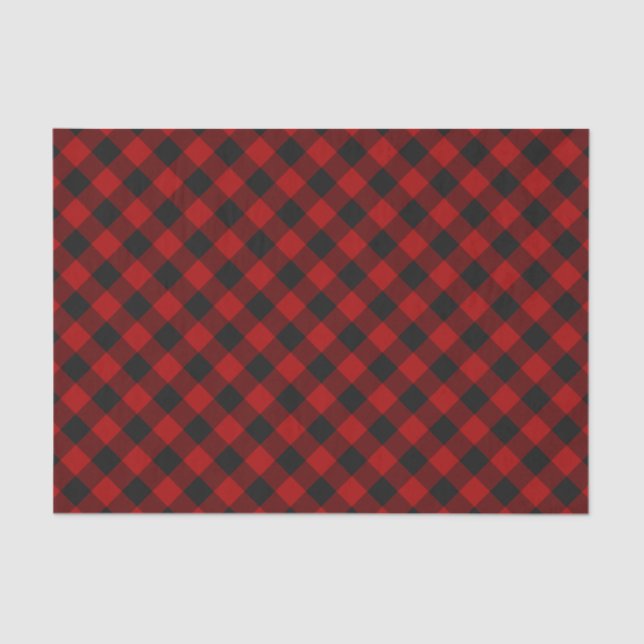 MacGregor | Rob Roy | Buffalo Plaid Red Tartan Tissue Paper (Front)
