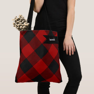 MacGregor Rob Roy Red and Black Plaid Tote Bag