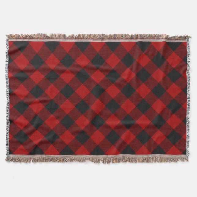 MacGregor Rob Roy Red Buffalo Plaid Throw Blanket (Front)