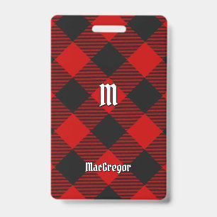MacGregor Rob Roy Tartan Badge ID Badge