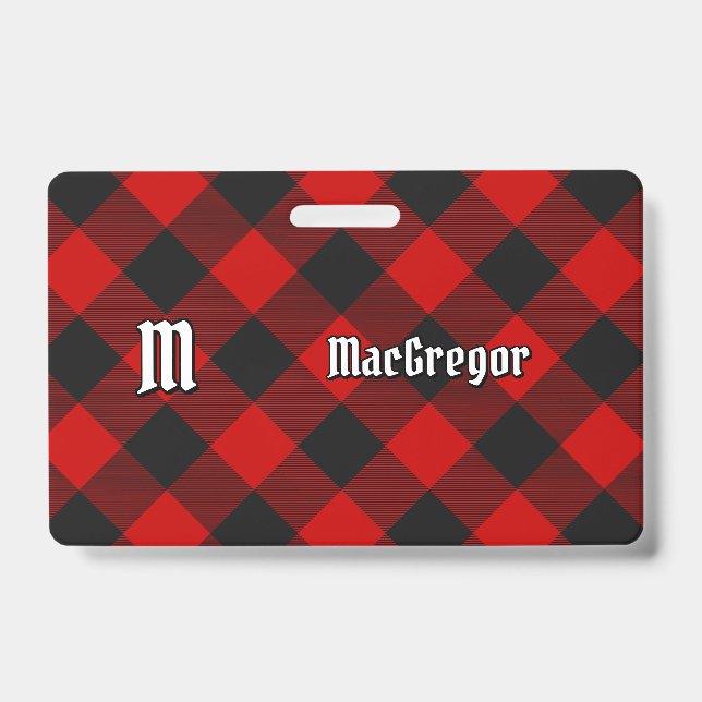 MacGregor Rob Roy Tartan Badge ID Badge (Front)