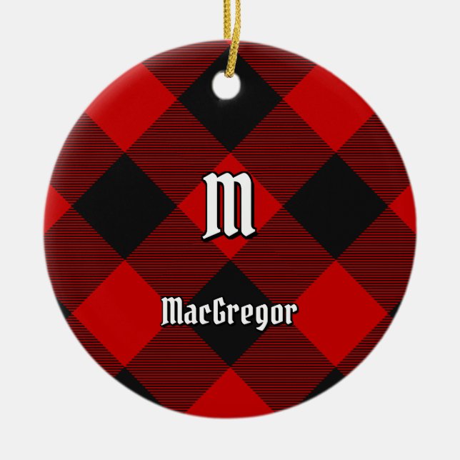 MacGregor Rob Roy Tartan Ceramic Ornament (Front)
