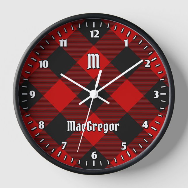 MacGregor Rob Roy Tartan Large Clock (Front)