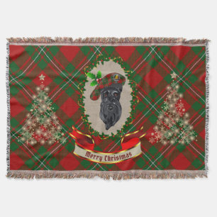MacGregor Scottie Dog Christmas Throw Blanket
