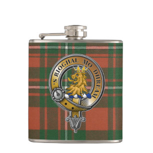 MacGregor Tartan & Badge Hip Flask
