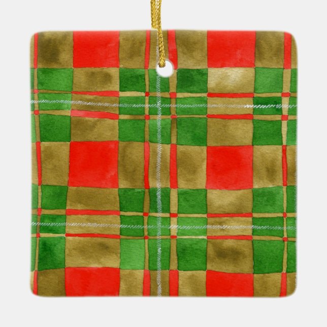 MACGREGOR TARTAN Ceramic Square Ornament (Front)