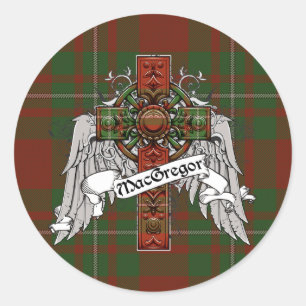 MacGregor Tartan Cross Classic Round Sticker