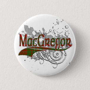 MacGregor Tartan Grunge 6 Cm Round Badge