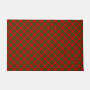 MacGregor tartan red green plaid Doormat