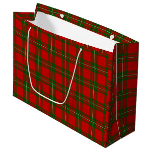 MacGregor tartan red green plaid Large Gift Bag