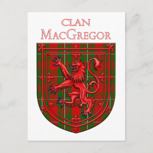 MacGregor Tartan Scottish Plaid Lion Rampant Postcard