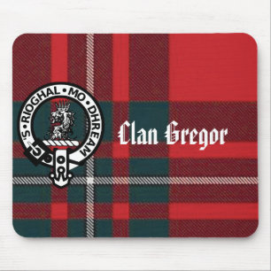 MacGregorPlaid, Gregor Badge, Clan Gregor Mouse Pad