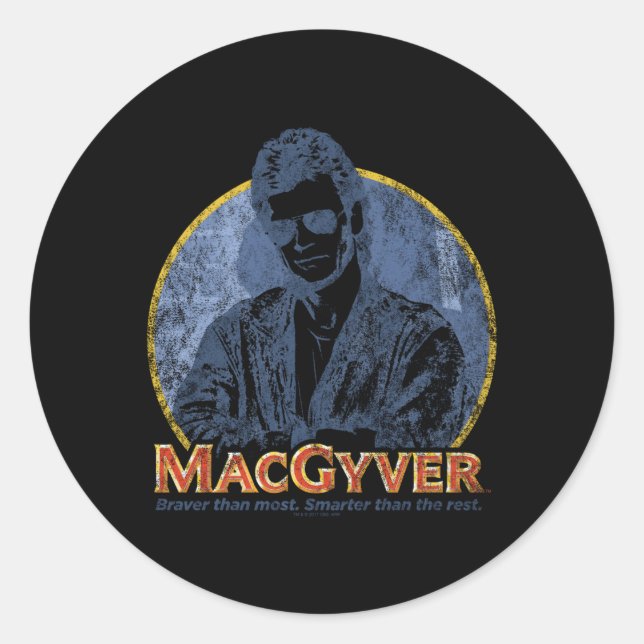 Macgyver Title Classic Round Sticker (Front)