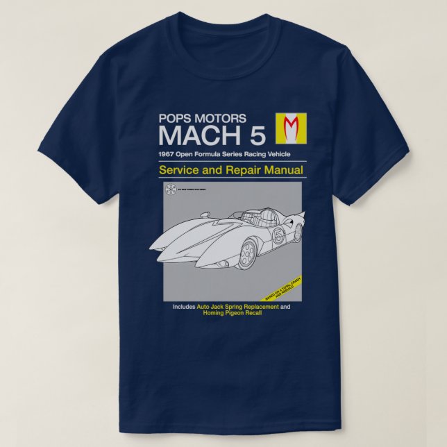 Mach 5 Service and Repair T-Shirt (Design Front)