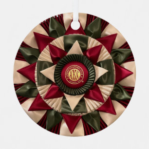 MACH Dog Rosette Custom Christmas Metal Tree Decoration