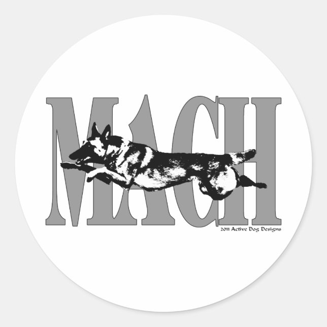 MACH Mal Classic Round Sticker (Front)