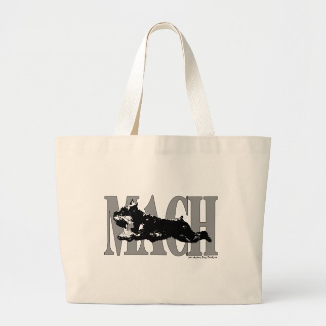 MACH Schnauzer Large Tote Bag (Front)