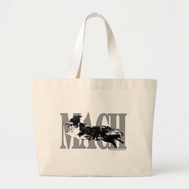 MACH Sheltie Large Tote Bag (Front)