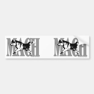 MACH Siberian Husky Bumper Sticker