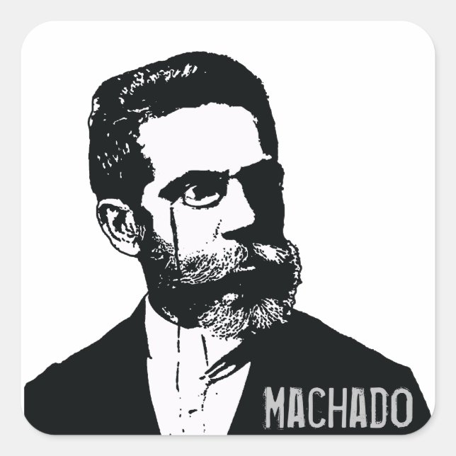 Machado de Assis Square Sticker (Front)