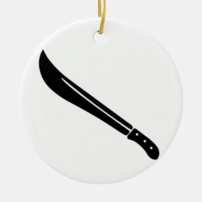 Machete Ceramic Tree Decoration (Front)