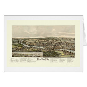 Machias, ME Panoramic Map - 1896