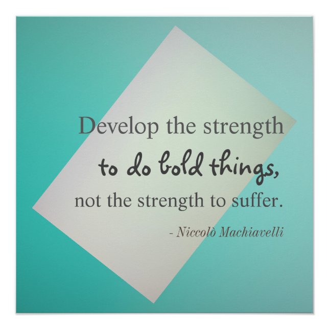 Machiavelli Quote Poster (Front)