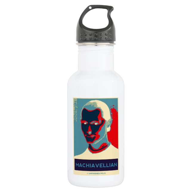 Machiavellian (Obama-style Poster) 532 Ml Water Bottle (Front)