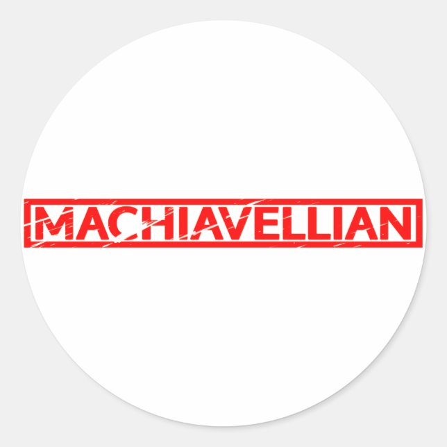 Machiavellian Stamp Classic Round Sticker (Front)