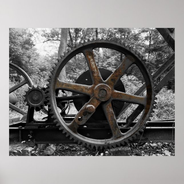 MACHINE ABANDONED in FOREST Poster (Front)