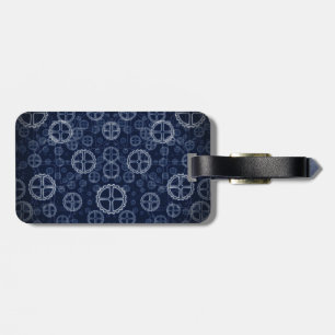 Machine Gears Mechanical Pattern Luggage Tag