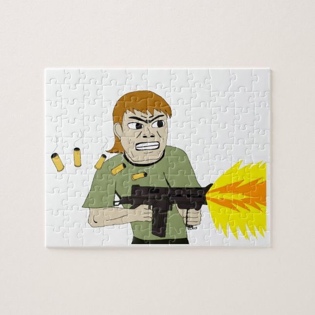 machine gunner jigsaw puzzle (Horizontal)