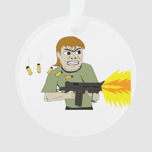 machine gunner ornament (Front)