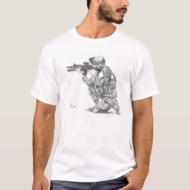machine gunner T-Shirt (Front)