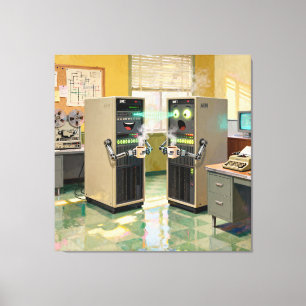“Machine Language”  -  Humourous Technology        Canvas Print