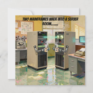 “Machine Language”  -  Humourous Technology        Holiday Card