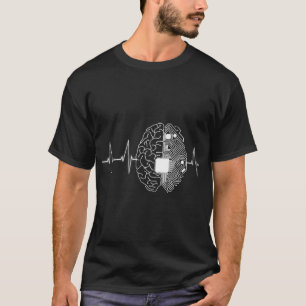 Machine Learning AI Data Science Heartbeat Data En T-Shirt