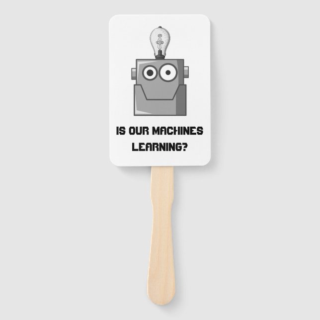 Machine Learning Technology Humour Hand Fan (Front)