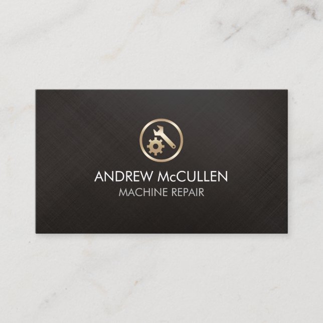 Machine Repair Machinist  Business Card (Front)
