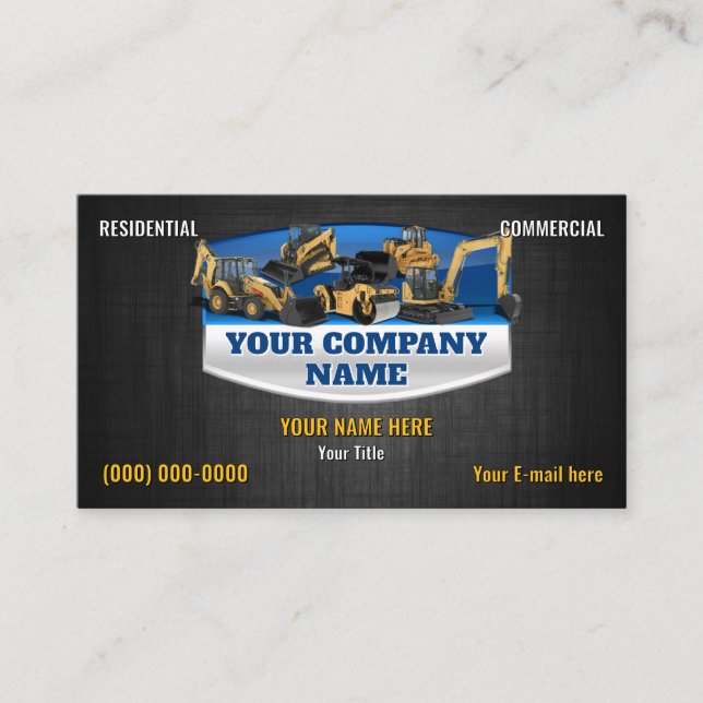 Machinery Business Cards (Front)