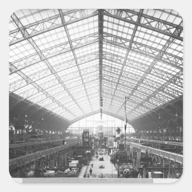 Machinery Hall, Universal Exhibition Square Sticker (Front)