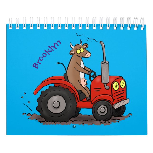 Machines and transport cartoon illustration calendar (Cover)