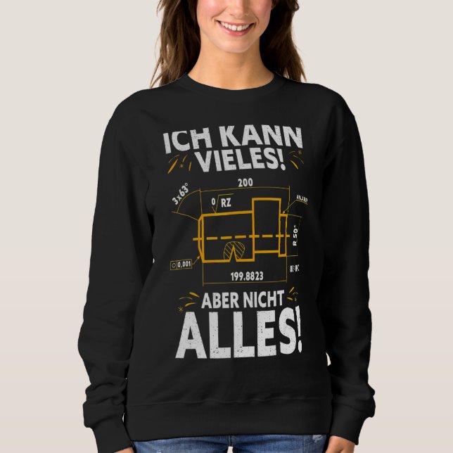 Machining Mechanics Rotary Cutter Cnc Programmer Sweatshirt (Front)